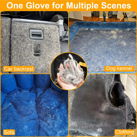 Effortless Dual-Action Deshedding & Bathing Gloves